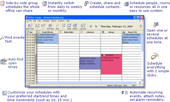 Office Tracker Scheduling Software Screenshot
